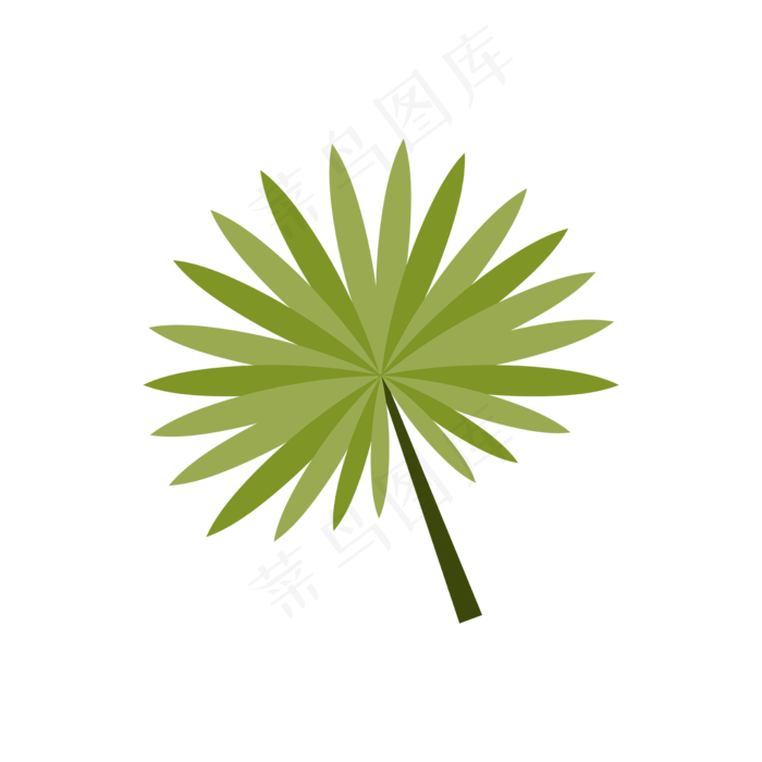 热带植物叶片绿植矢量图PNG图(2000X2000(DPI:300))ai矢量模版下载