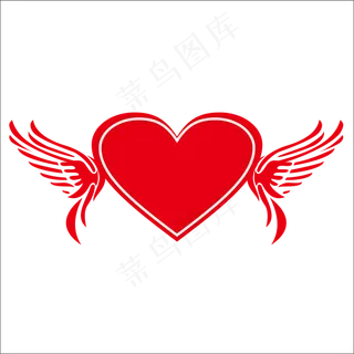 七夕情人节手绘红色爱心,免抠元素