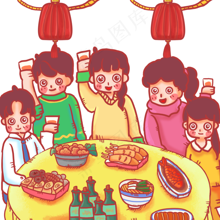 聚餐新年活动公司聚会,免抠元素