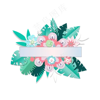 矢量手绘卡通花束