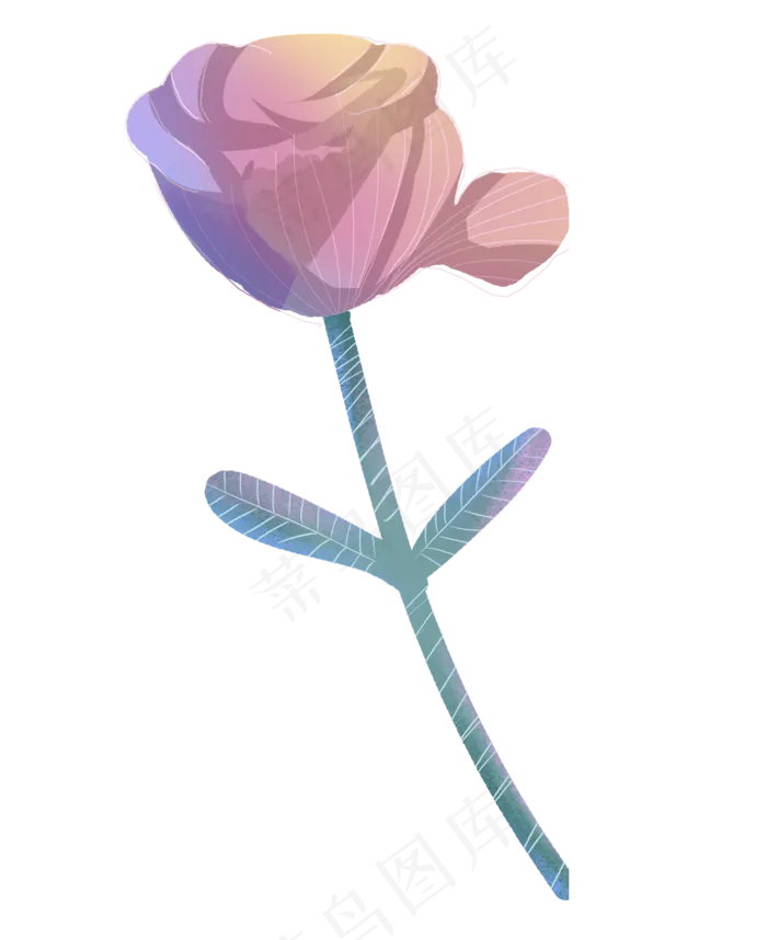 一朵玫瑰(1375X1685(DPI:300))psd模版下载