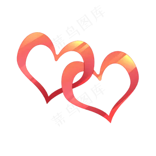 心连心情侣爱心相连,免抠元素