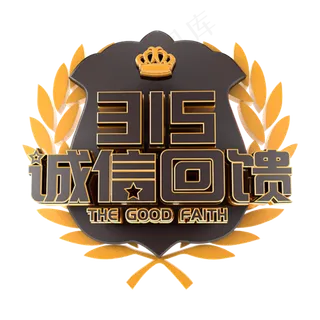 315诚信回馈电商促销立体主题字