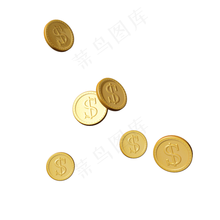 C4D双十一电商装饰金币,免抠元素(2000*2000px 300 dpi )psd模版下载
