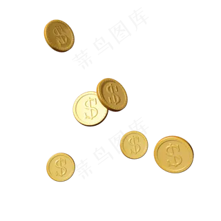 C4D双十一电商装饰金币,免抠元素