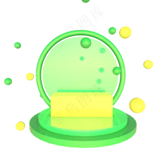 端午节绿色黄色展台