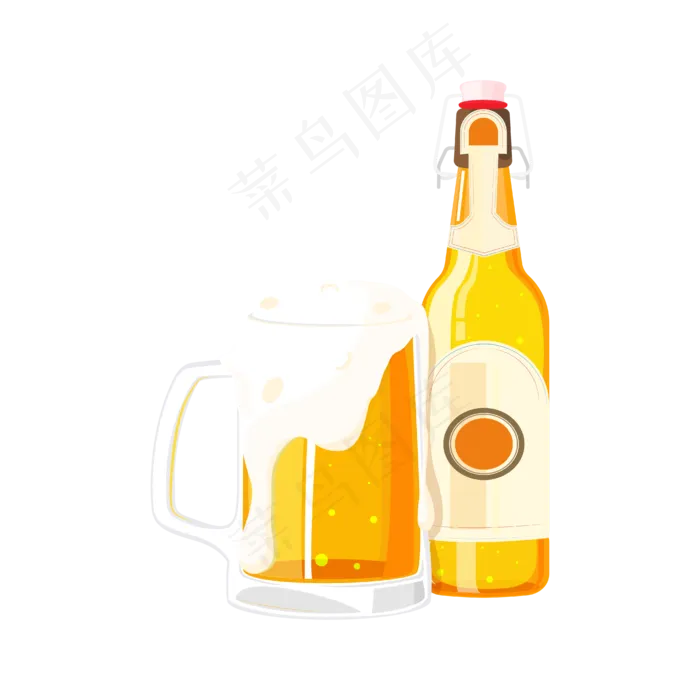 俄罗斯世界杯黄色卡通酒吧啤酒PNG,免抠元素(4167*4167px 300 dpi )ai矢量模版下载