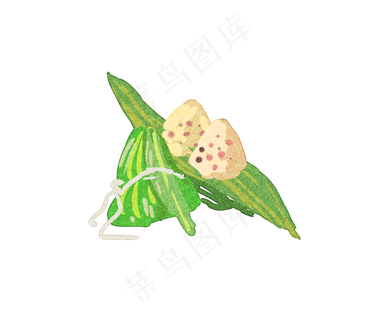 端午节习俗绿色粽子