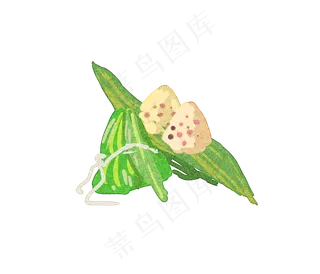 端午节习俗绿色粽子