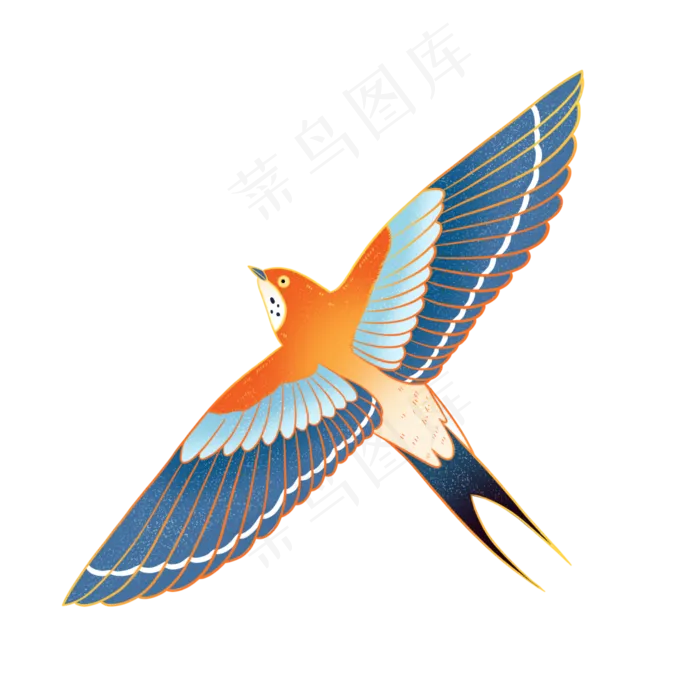 中国风国潮鸟类燕子(2000X2000(DPI:300))psd模版下载