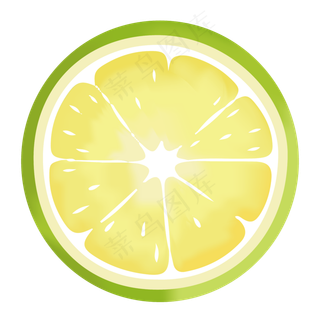 手绘蔬果青柠可商用元素,免抠元素
