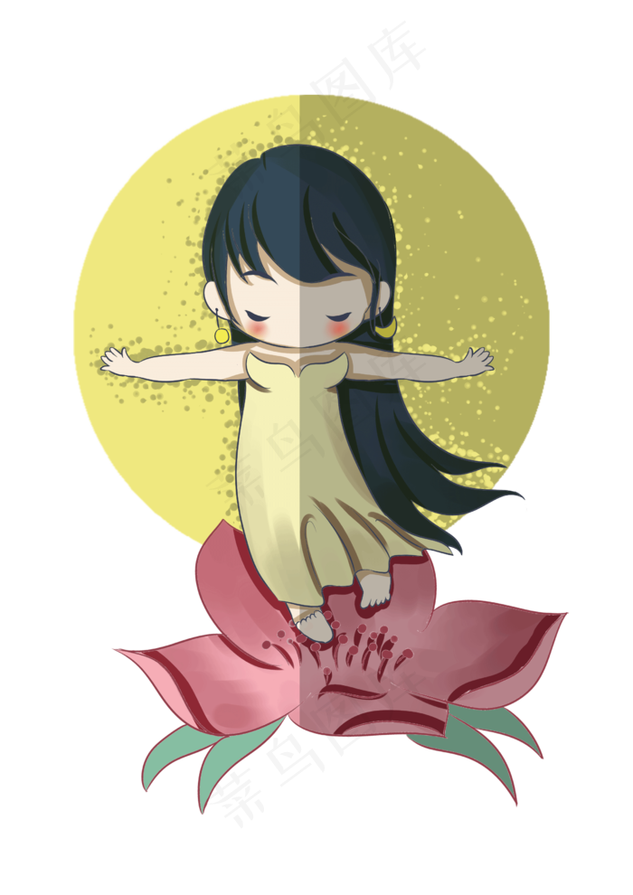 二十四节气卡通人物png免抠素材春(2480X3507(DPI:300))psd模版下载