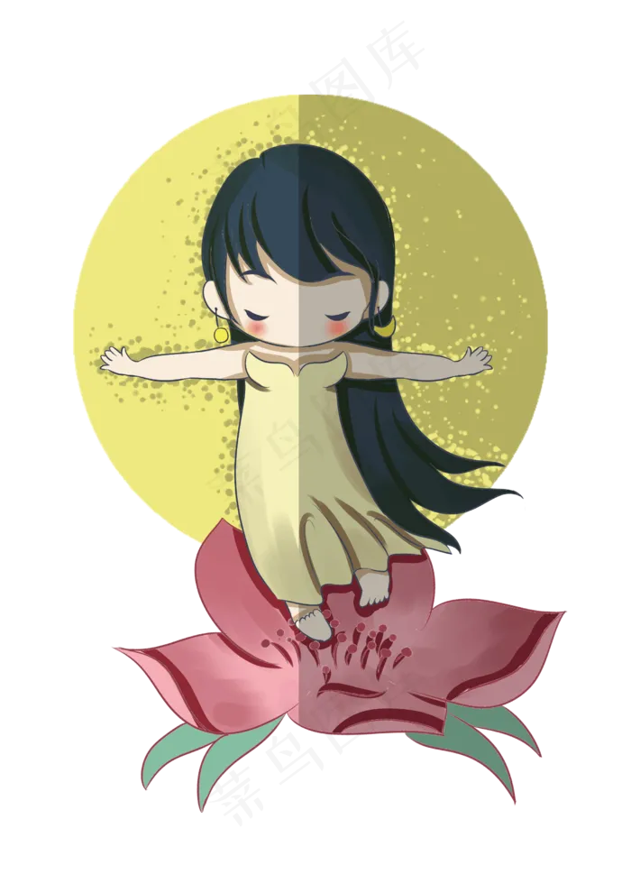 二十四节气卡通人物png免抠素材春(2480X3507(DPI:300))psd模版下载