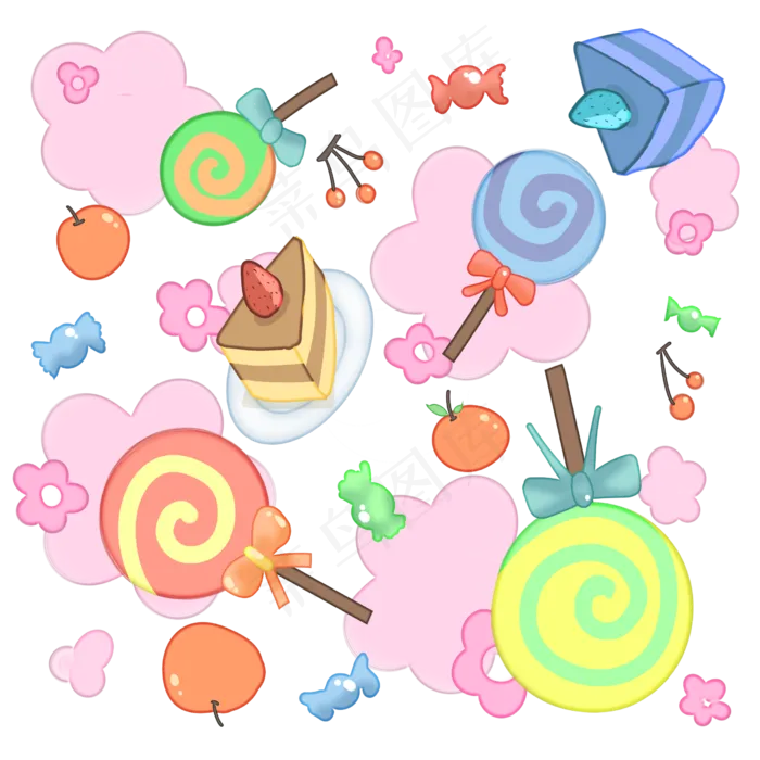 儿童节糖果小吃(2480X2480(DPI:300))psd模版下载