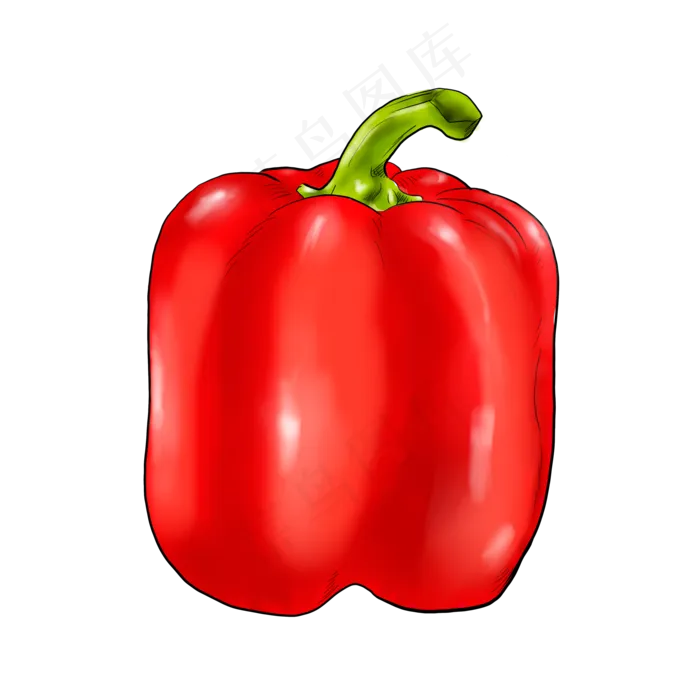 手绘红辣椒商用素材(2000X2000)