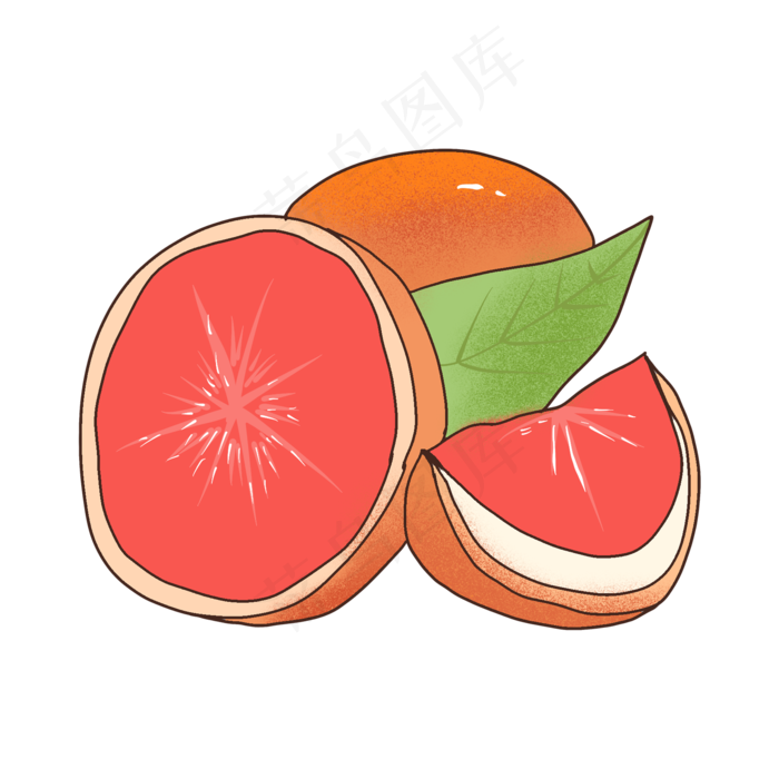 夏日清凉水果水蜜西柚