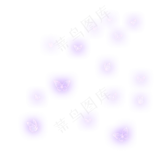 唯美飞舞漂浮紫色蝴蝶,免抠元素