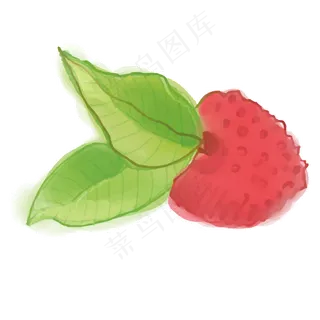 手绘草莓造型元素