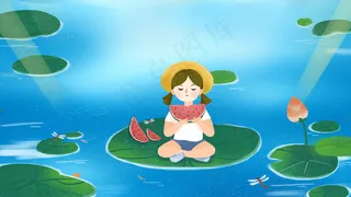 立夏 夏天 夏至 阳光 湖面 乘凉 荷叶