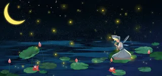 大暑小暑之池塘的夜