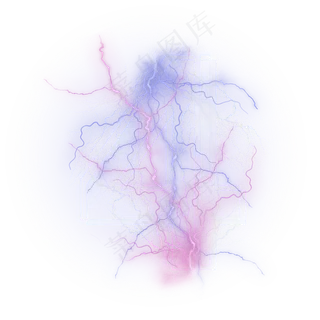 炫酷闪电蓝色紫色数字4