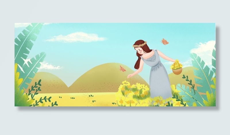 24节气春分海报背景