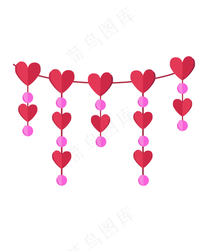 矢量手绘卡通爱心,免抠元素(2000X2000(DPI:350))ai矢量模版下载