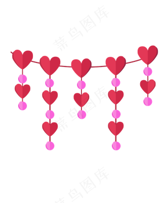 矢量手绘卡通爱心,免抠元素