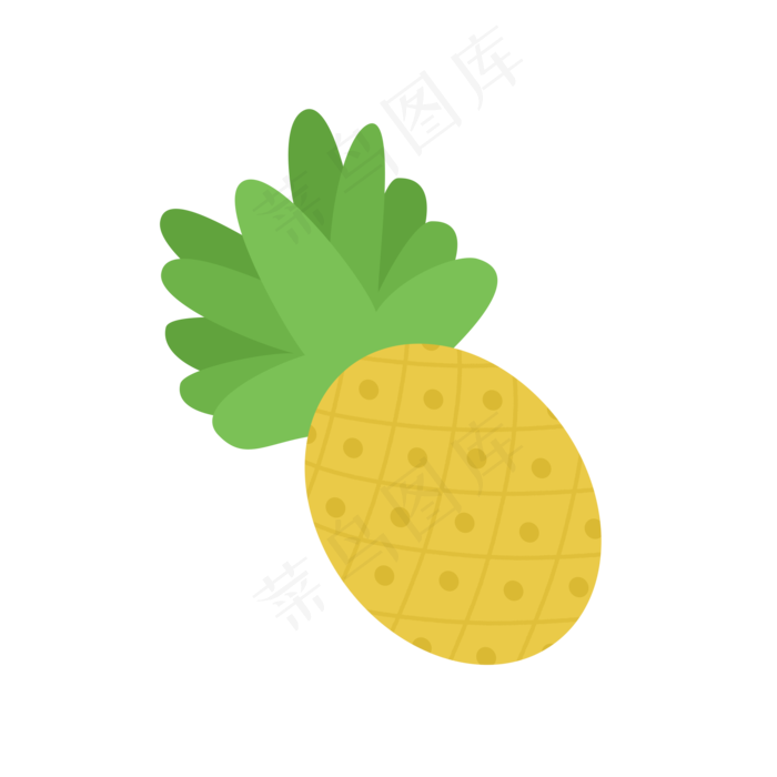 扁平的菠萝(2000X2000(DPI:300))psd模版下载