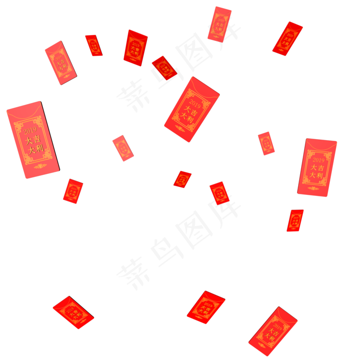 3D红包春节红包首页红包漂浮红包�,免抠元素