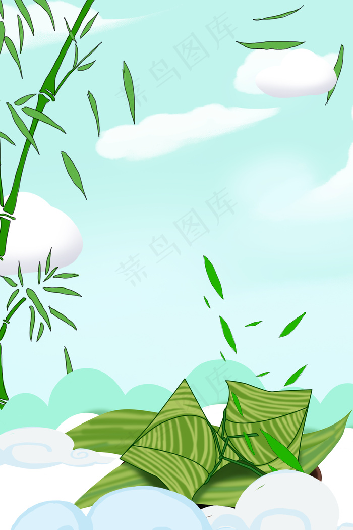 小清新五月初五端午节背景