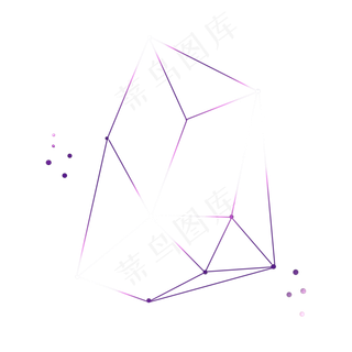 不规则多边形点线线条,免抠元素