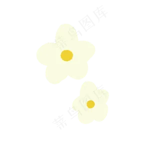 卡通白色花朵下载