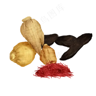 中医药材红花伽马,免抠元素