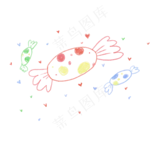 糖果儿童六一儿童节爱心