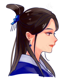 古风女孩侧脸
