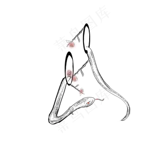 欧美暗黑系纹身手绘黑白