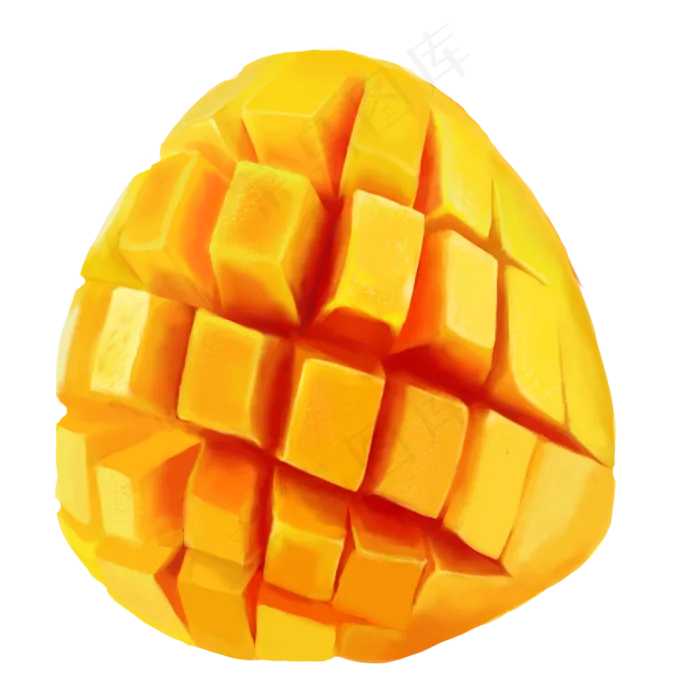 切开的芒果(2000X2000(DPI:300))psd模版下载