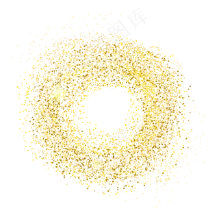 圈状金色金粉设计矢量素材,免抠元素