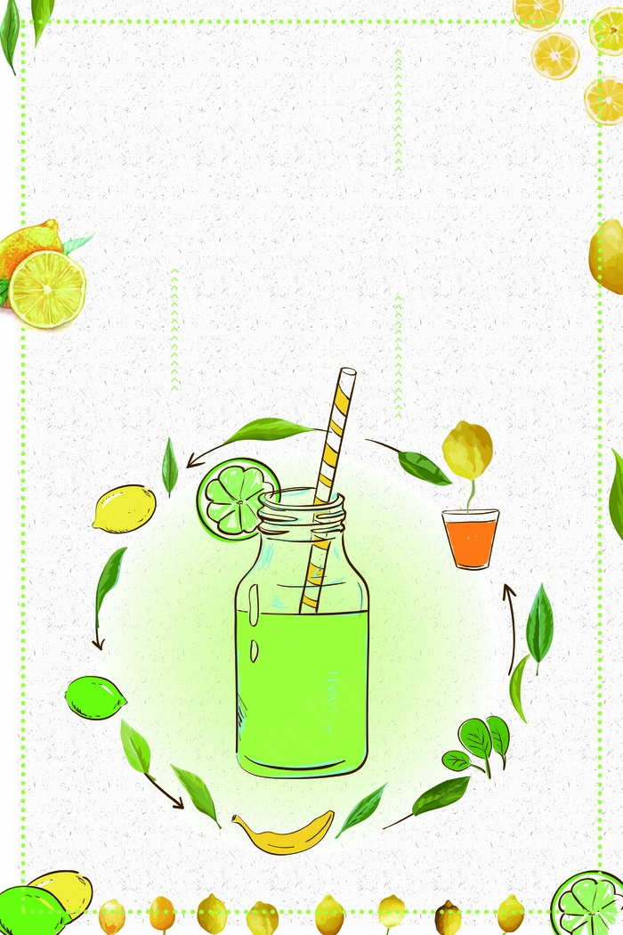 水果冷饮饮料背景