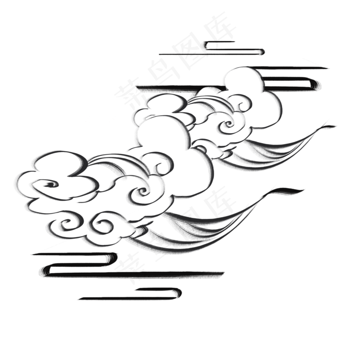 云纹水墨中国风(2000X2000(DPI:300))psd模版下载