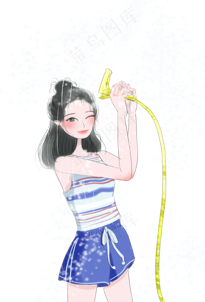 清凉女孩(1358X2000(DPI:300))psd模版下载
