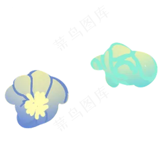 春天唯美的蓝色蓝紫色花朵