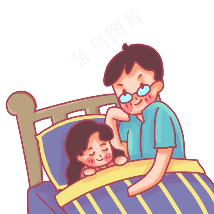 哄宝宝睡觉的父亲(2000X2000(DPI:300))psd模版下载