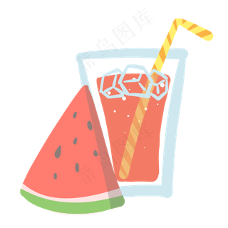 夏季西瓜饮料PNG