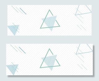 简洁条纹简约边框平面广告