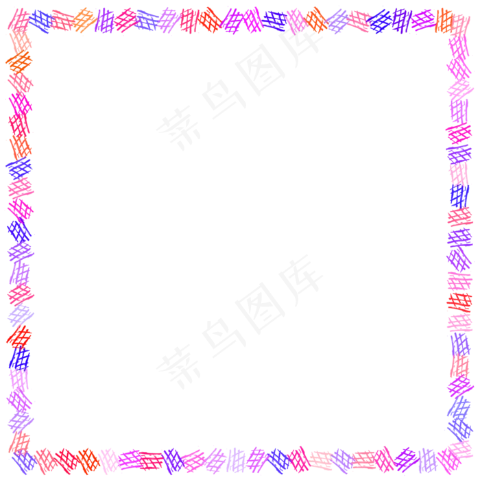 彩色涂鸦简约边框(2000X2000(DPI:300))psd模版下载