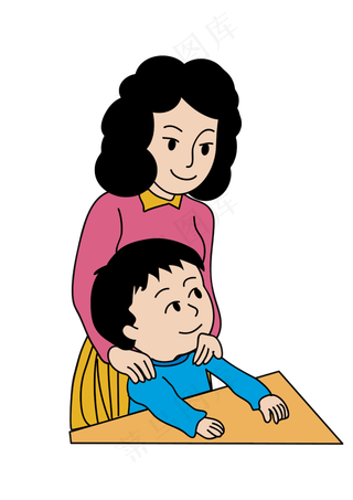 母亲节促销矢量扁平卡通感恩母亲