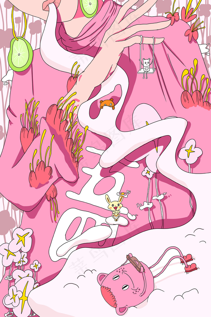 54青年节小清新人物