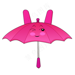 可爱卡通遮阳伞png素材